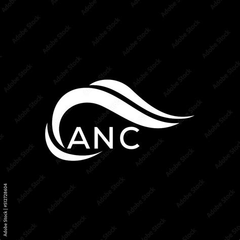 ANC letter logo. ANC best black background vector image. ANC Monogram ...