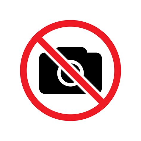 No Photography Sign Do Not Capture Photo Red Signal For Photographer