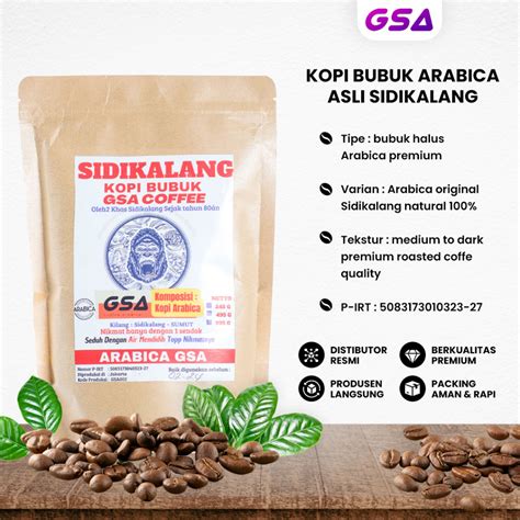 Jual Kopi Bubuk 1Kg Asli Sidikalang Arabika Original Arabica Premium