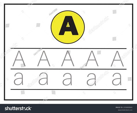 Trace Letters Uppercase Lowercase Alphabet Tracing Stock Vector ... 