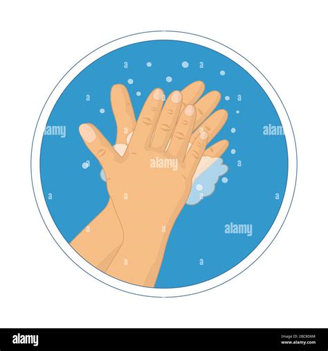 Washing Hands With Soap Vector Sign How To Wash Your Hands Infographic Hand Washing