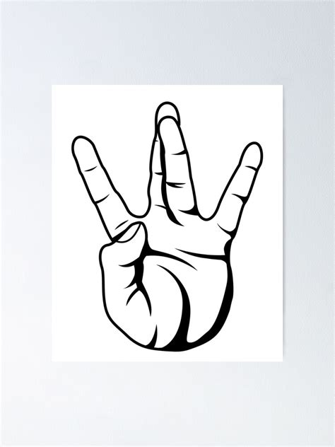 "Westside West Coast Rap Hip Hop Hand Sign" Poster for Sale by ...