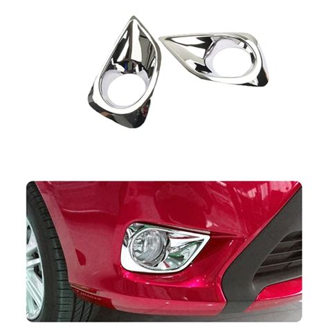 Car ABS Chrome Front Fog Lamp Light Cover Trim Foglight Frame