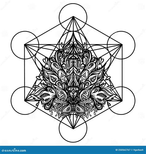 Lotus And Sacred Geometry Ayurveda Symbol Of Harmony And Balance And