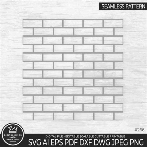 Brick Wall Pattern Seamless Svg File Brick Wall Outline Pattern Png Brick Wall Pattern