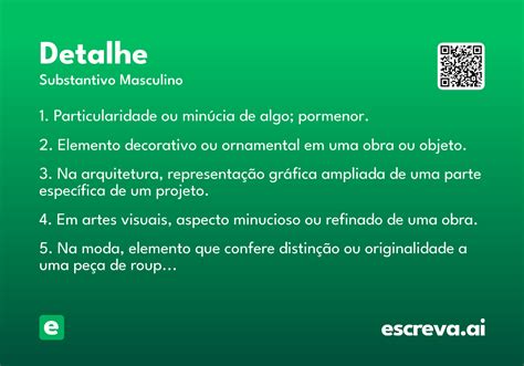 O Que Significa Detalhe - Detalhe - Significado e Sinônimo - escreva.ai
