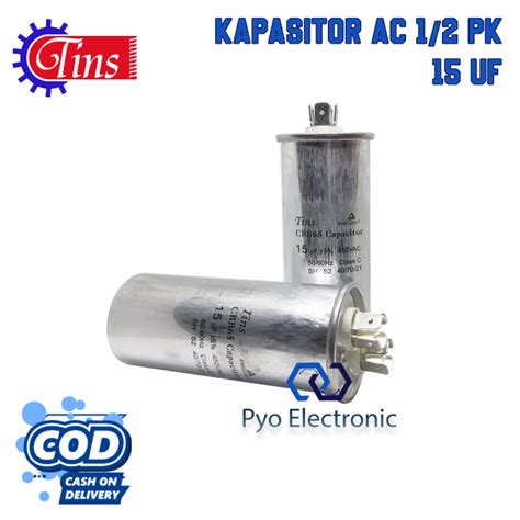 Kapasitor Ac Uf V Aluminium Merek Tins Kapasitor Ac Pk