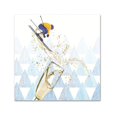 Après Ski Champagne Paper Cocktail Napkins - Napkins2go