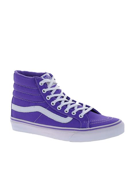 Vans Sk8 Hi Slim Purple Trainers In Purple Lyst