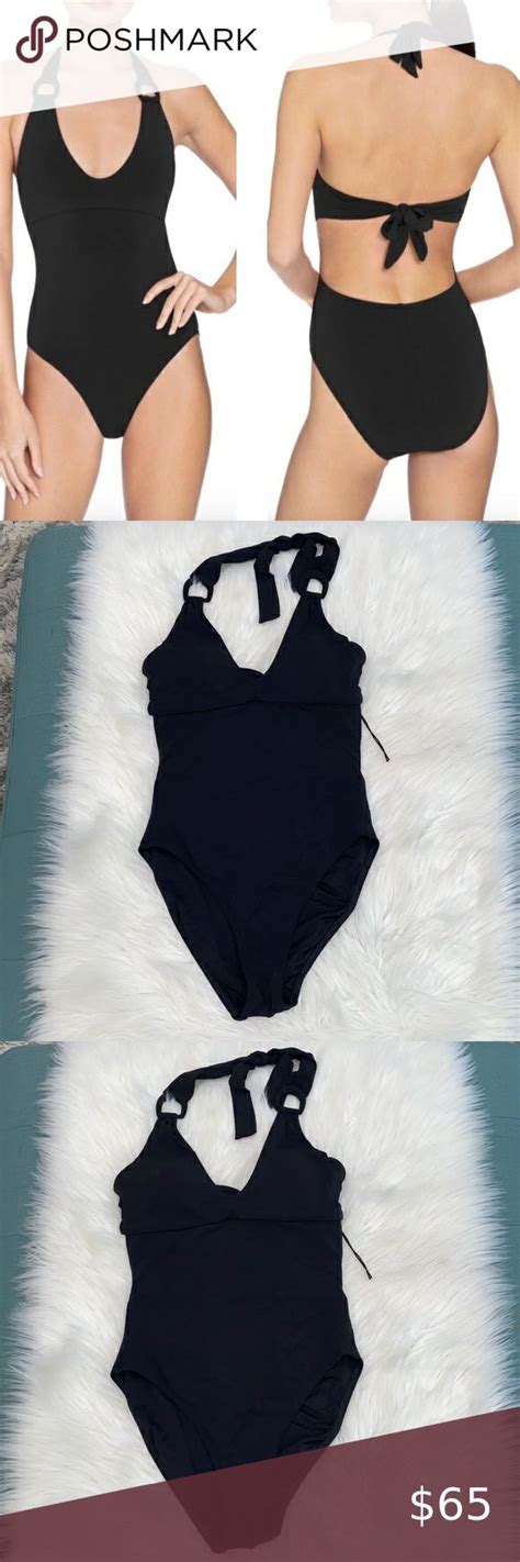 Robin Piccone Kate One Piece Swimsuit Black Sz 8 Black Swimsuit