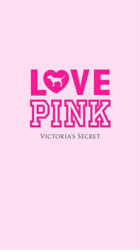 The Victoria S Secret Love Pink Logo Is Shown On A Pink Background And It Says