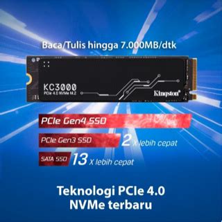 Jual SSD KINGSTON KC3000 512GB 1TB 2TB M 2 2280 NVMe SSD 3D NAND TLC