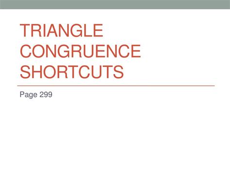 Ppt Triangle Congruence Shortcuts Powerpoint Presentation Free