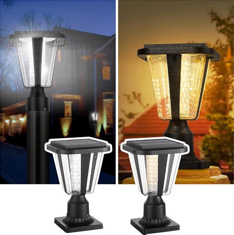 Lovus 2Pack Solar Lamp Post Lights Dusk To Dawn LED Solar Post Light