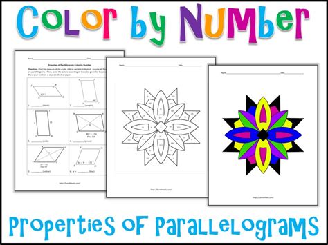 Properties Of Parallelograms Color By Number Teaching Resources