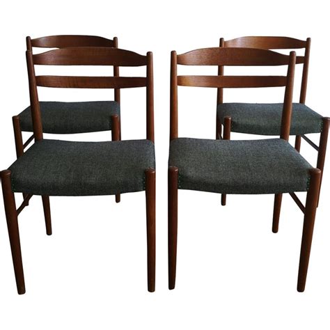 Ensemble De Chaises Scandinaves Vintage Par Carl Ekstr M Pour Albin