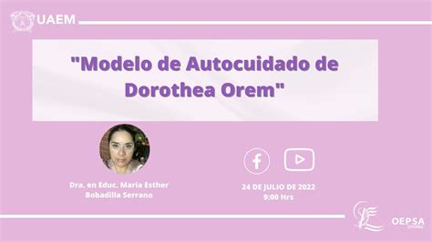 Modelo De Autocuidado De Dorothea Orem YouTube