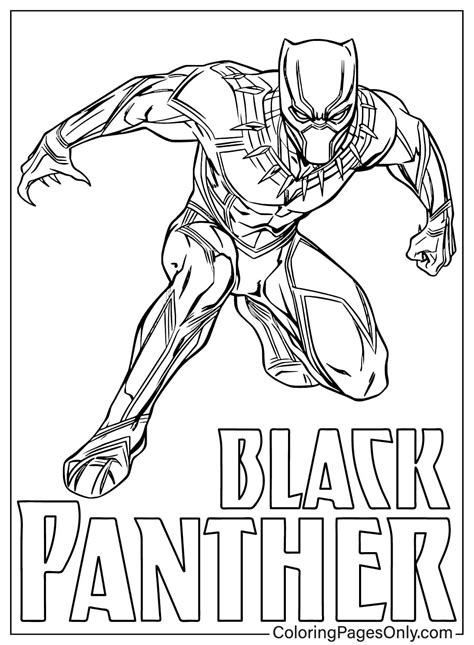 Black Panther Coloring Pages Coloringpagesonly In