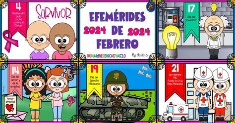 EFEMÉRIDES MES DE FEBRERO 2024 NUEVAS Y ORIGINALES LISTAS PARA