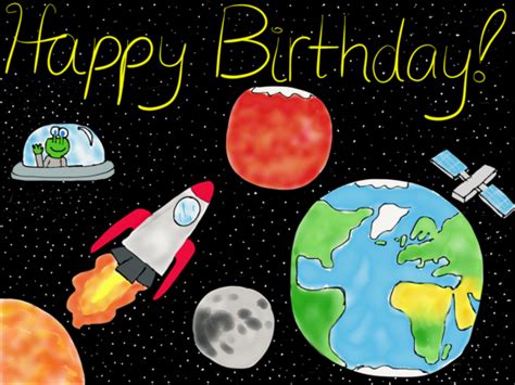 Birthday Wishes From Outer Space Free For Kids Ecards Greeting Cards