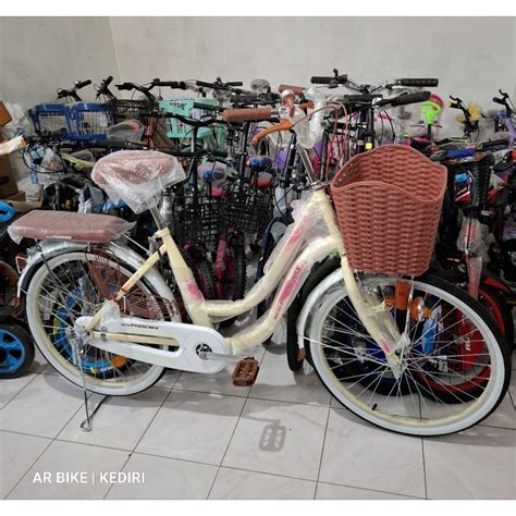 jual mini   phoenix sepeda keranjang perempuan shopee indonesia