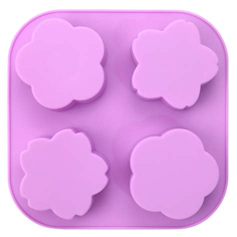 Vedini 4 Cavity Different Flowers Silicone Cake Mold Jindeal Inc