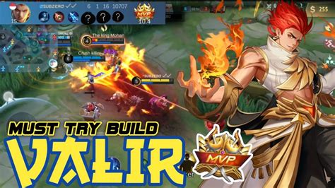 Must Try Hybrid Tank Mage Build Valir Mlbb Valir Best Build And