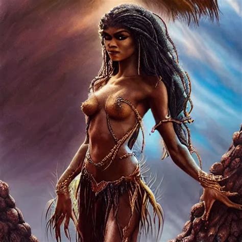 Zendaya As A Dark Skinned Mermaid La Sirene Haitian Stable Diffusion