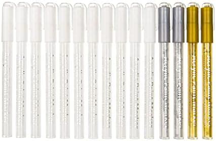 CeleMoon 15 Pack White Paint Pen Acrylic Paint Set Water Based