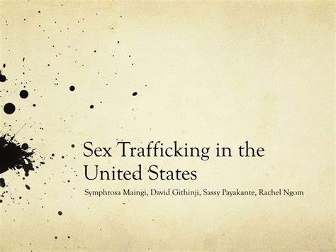 PPT Sex Trafficking In The United States PowerPoint Presentation