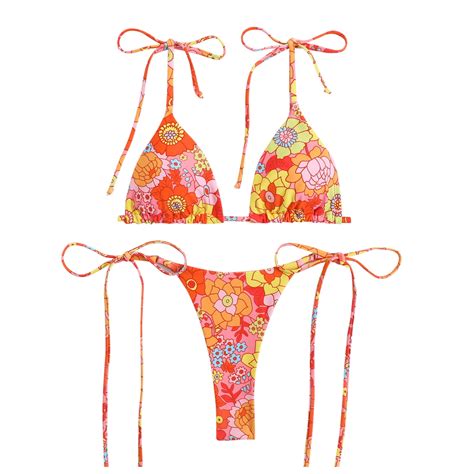 Qiyuancai Womens Swimsuits Tummy Control Bikini Print Bikinis Push Up