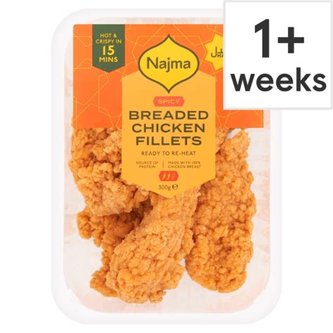 Najma Spicy Breaded Chicken Fillets 300g Tesco Groceries