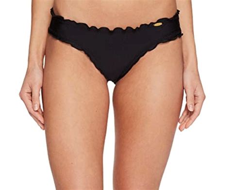 Luli Fama Cosita Buena Wavey Brazilian Ruched Black Bikini Bottom Women