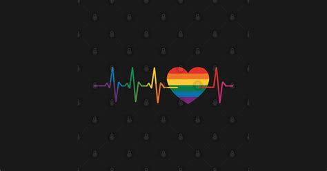 Rainbow Heartbeat Flag LGBT Gay Pride Month Transgender Rainbow Heartbeat T Shirt TeePublic