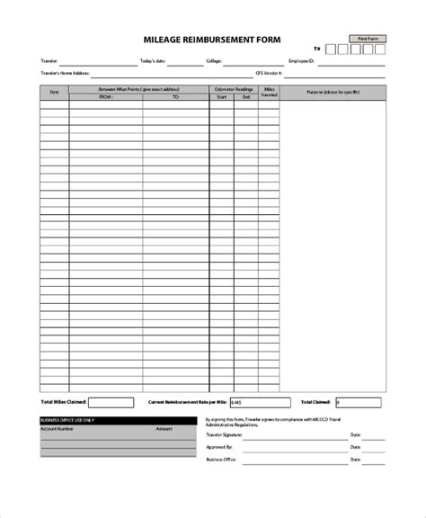 Free Sample Reimbursement Forms In Pdf Ms Word Excel