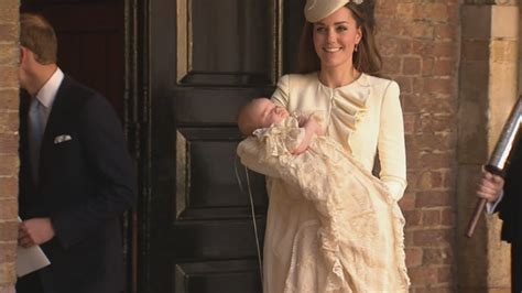 Prince George Leaves Christening At St James S Palace In His Mother S Arms Youtube