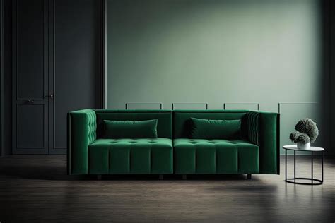 Green Sofa in Modern Interior Design. Illustration 21995510 Stock Photo ...