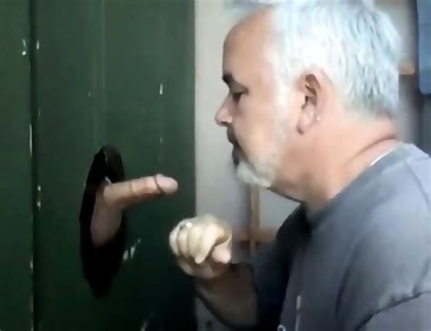 Glory Hole Fun Amateur Daddy Blowjob And Cum Eating