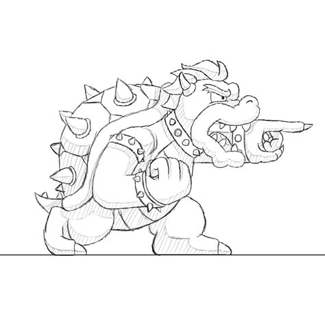 Bowser Sketch by TheDeadHatter on DeviantArt