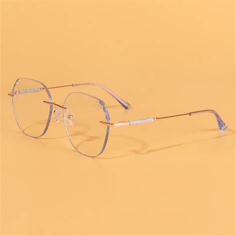 Camellia Polygon Rose Gold Eyeglasses