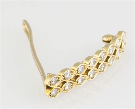 Cartier Paris Diamond Gold Hair Barrette Pin At 1stdibs Cartier Hair Pin