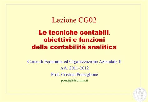 Corso Di Economia Ed Organizzazione Aziendale II AA Ppt Scaricare