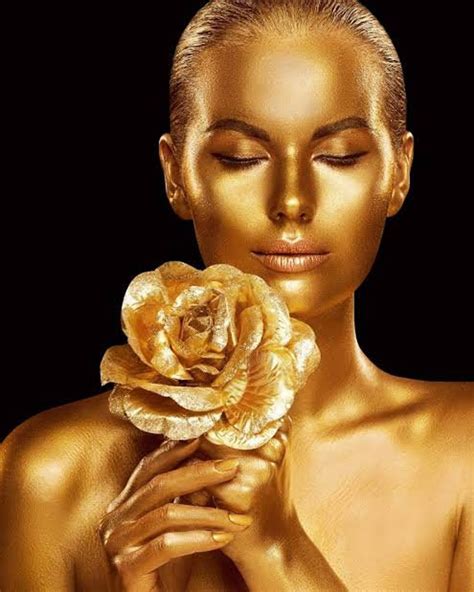 GLAMOUR BODY OIL Natural Glitter Body Paint Shimmer Gold Eye Body Oil