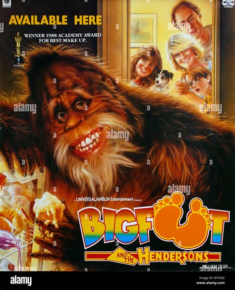 Póster De Película Bigfoot Y Los Hendersons 1987 Fotografía De Stock