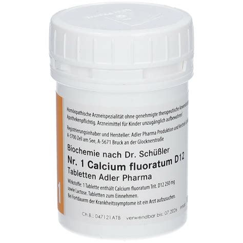 Adler Sch Ssler Salze Nr Calcium Fluoratum D G Shop Apotheke At