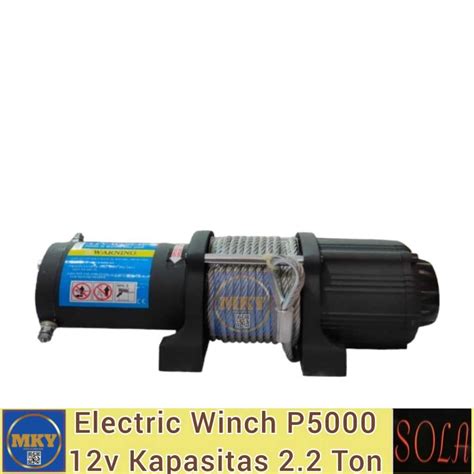 Jual Electric Winch P5000 12V 12 Volt Kapasitas 2 2 Ton Alat Derek SOLA