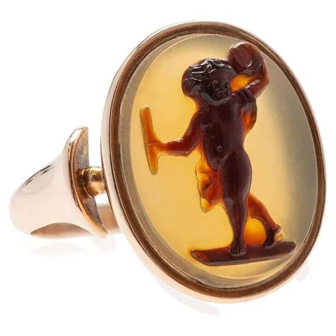 Victorian Hardstone Reversible Cameo Gold Ring At 1stDibs