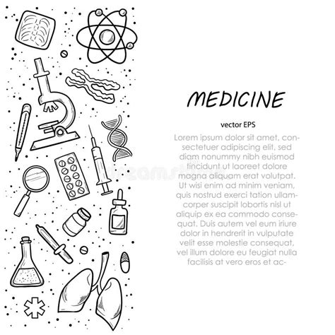 Healthcare And Medicine Vector Illustration Hand Drawn Doodle Drugs