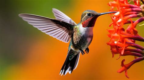 Hummingbird Flower 4K #2061n Wallpaper PC Desktop