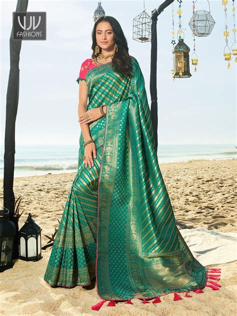 Beautiful Green Color Silk Designer Classic Saree Silk Sarees Saree Designs Saree